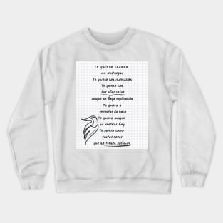 Songs in Spanish: Sicericide of the Spanish musician Leiva. Music in Spanish. Crewneck Sweatshirt